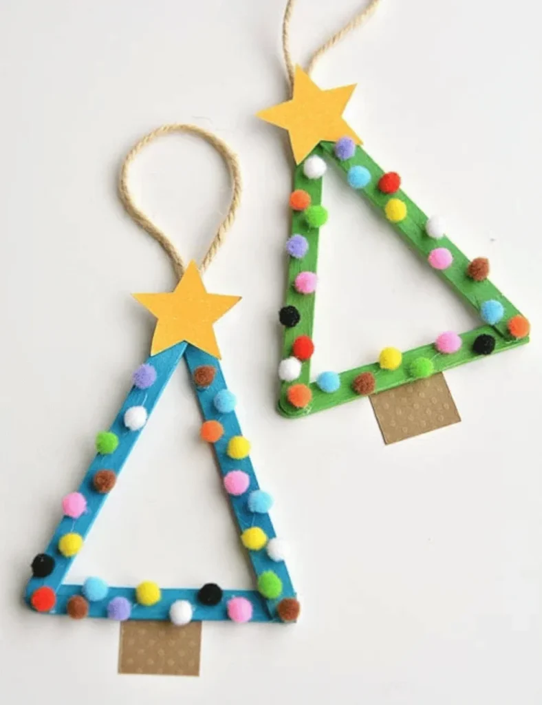 Popsicle Stick Christmas Trees
