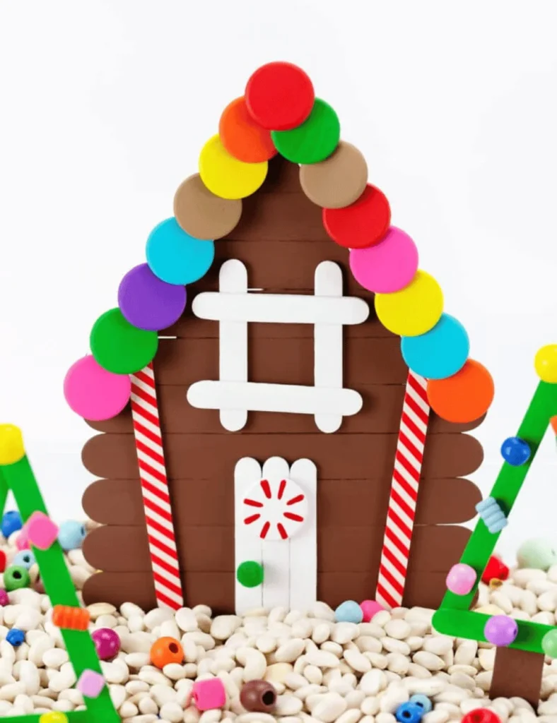 Popsicle Stick Gingerbread House
