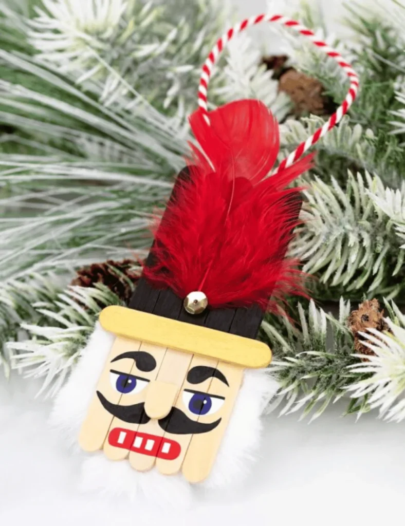 Popsicle Stick Nutcracker Ornament
