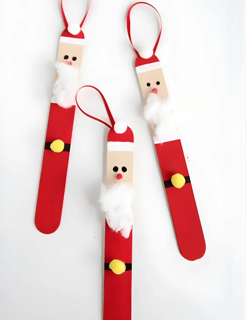 Popsicle Stick Santas