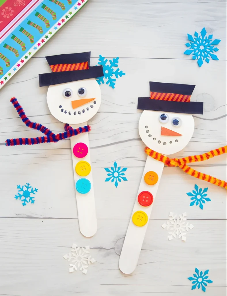 Popsicle Stick Snowpeople