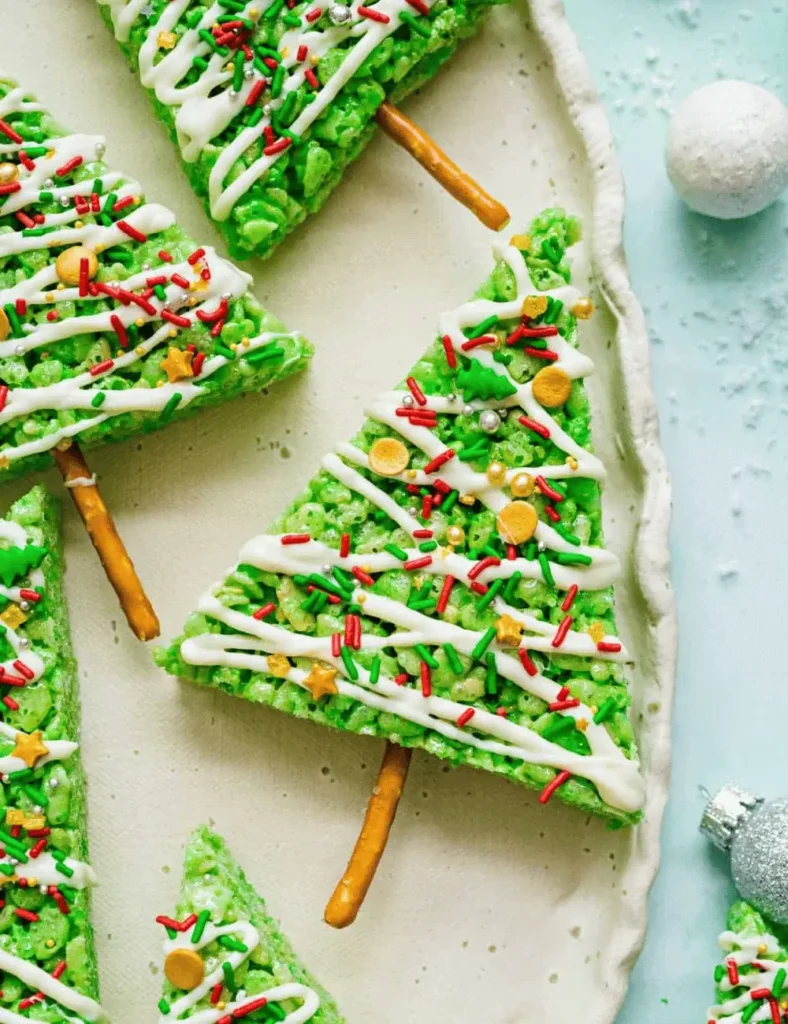 Christmas Tree Rice Krispie Treats