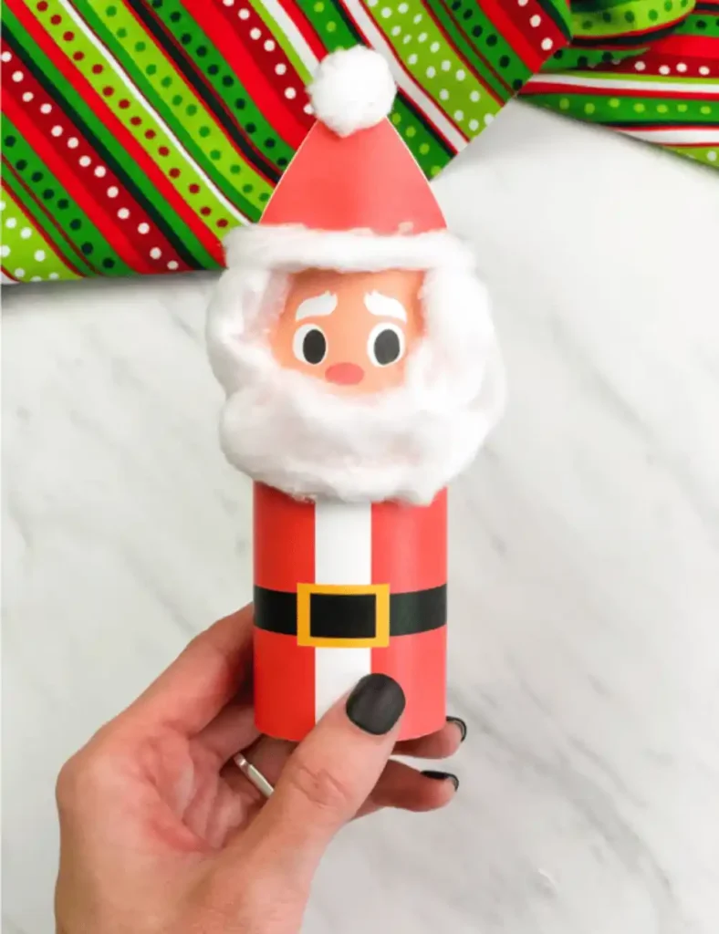 Easy Toilet Paper Roll Santa Craft