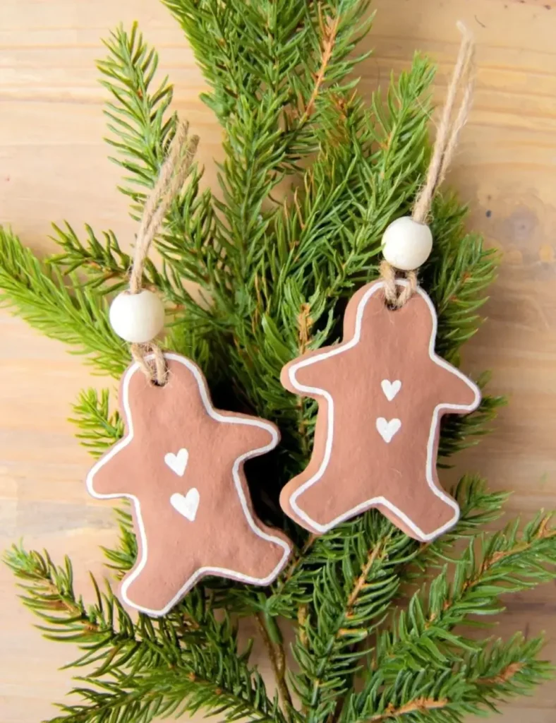 Gingerbread Men christmas salt dough ornaments