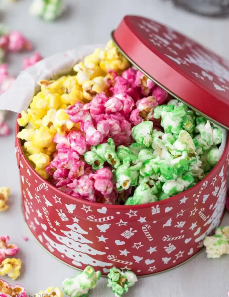 Grandma’s Candy Popcorn. no-bake Christmas desserts