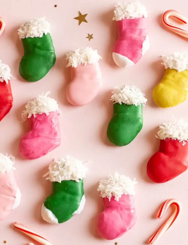 No-Bake Stocking Cookies. no-bake Christmas desserts