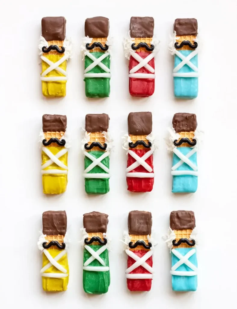 Nutcracker Wafer Cookies. no-bake Christmas desserts