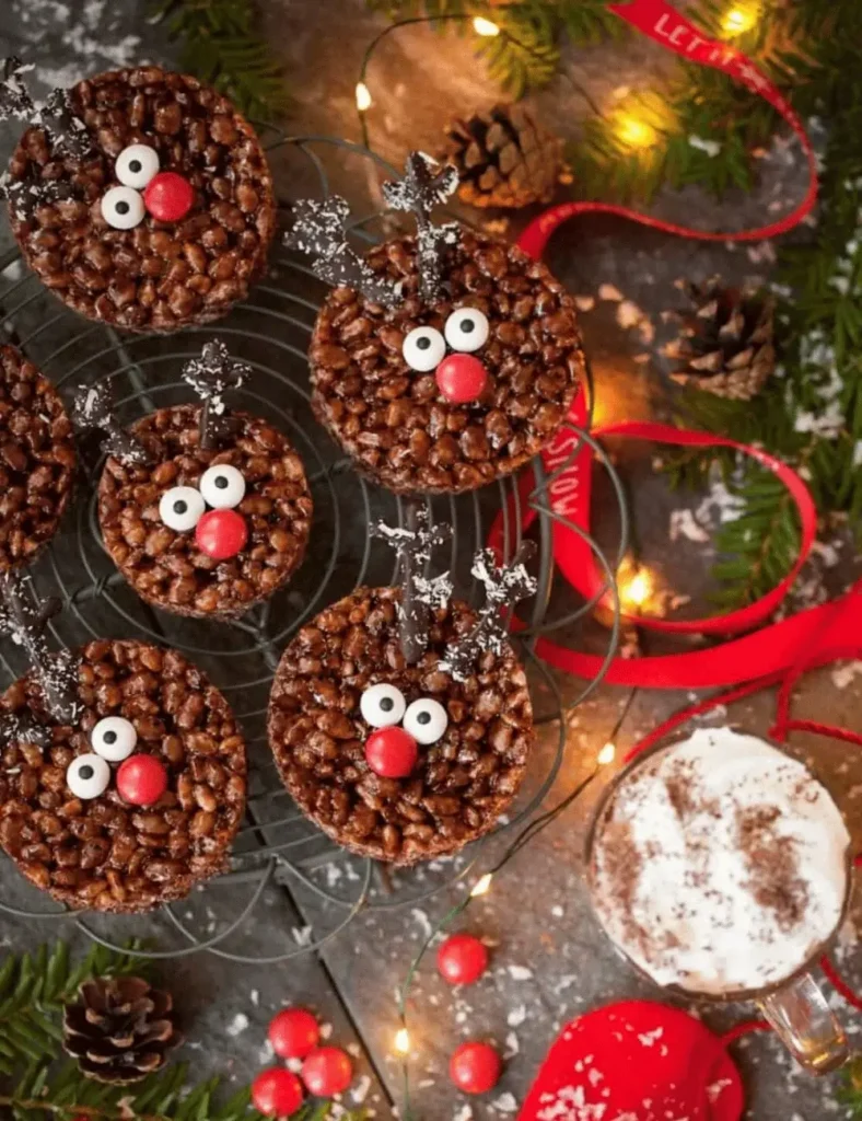 Rudolph Christmas Rice Krispy Treat