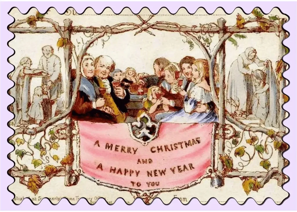 The first Christmas card in 1843. fun facts about christmas for kids
