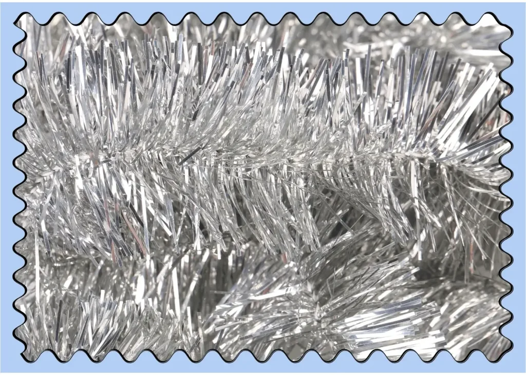 silver christmas tinsel. fun facts about christmas for kids