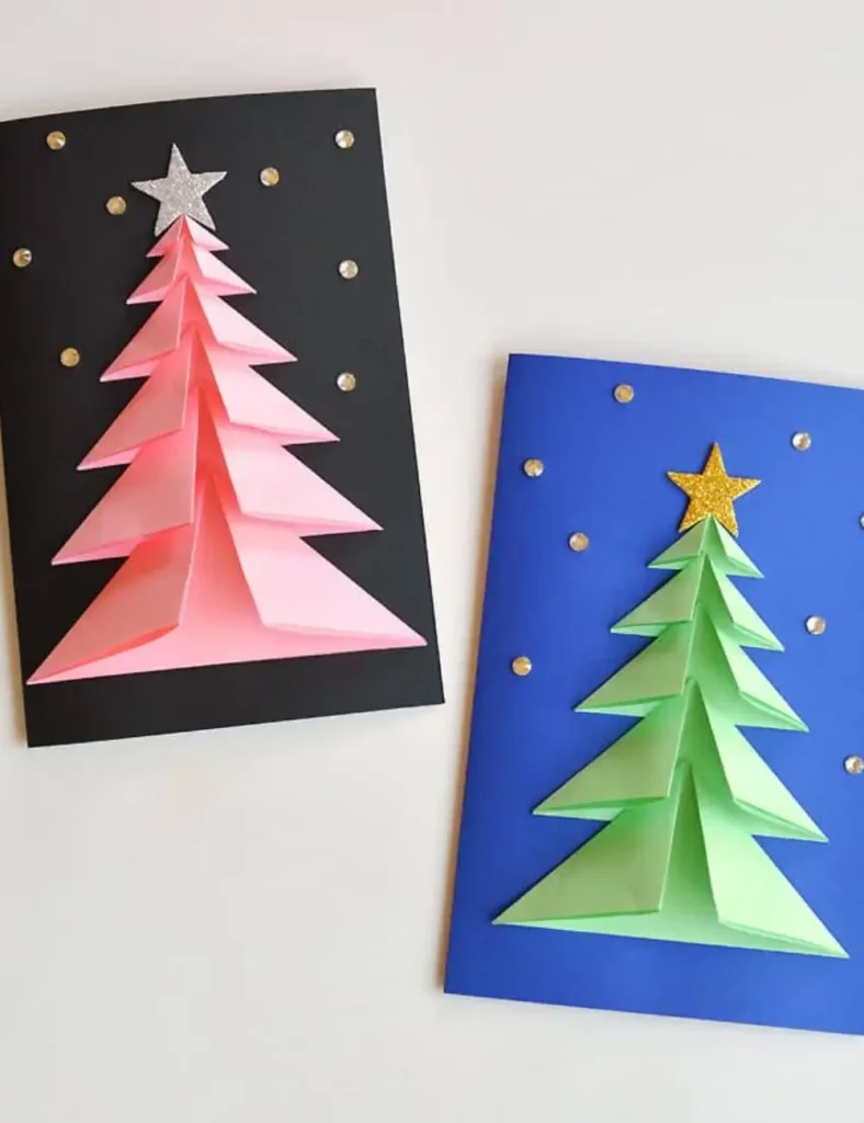3D Paper Christmas Tree Card