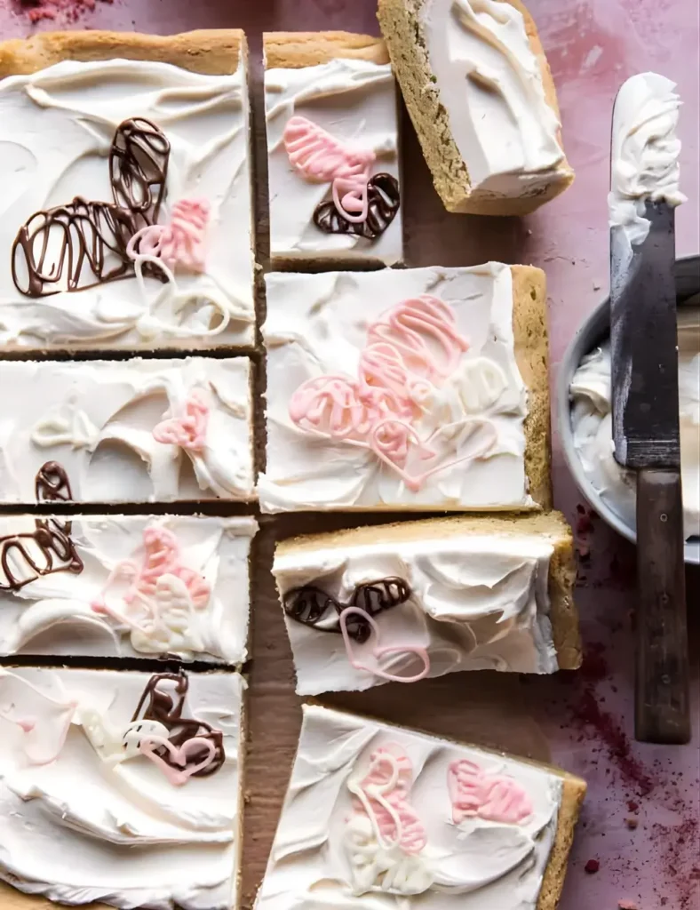 Browned Butter Sugar Cookie Bars with White Chocolate Frosting