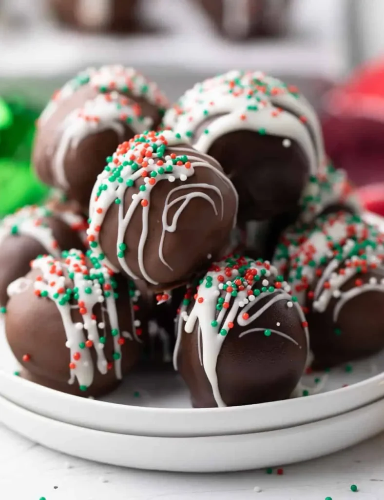 Christmas Brownie Truffles
