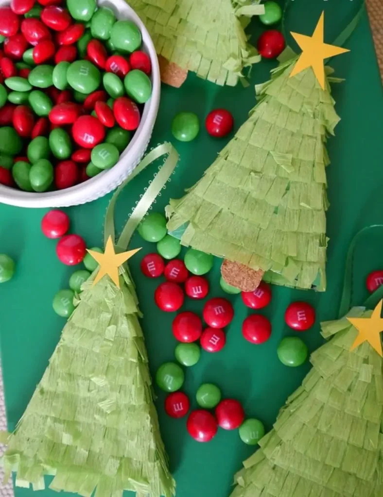 Christmas Tree Piñata Ornaments. DIY Christmas Tree Ornaments