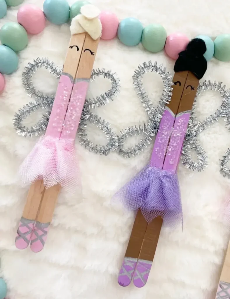 Craft Stick Sugar Plum Fairy Ornament