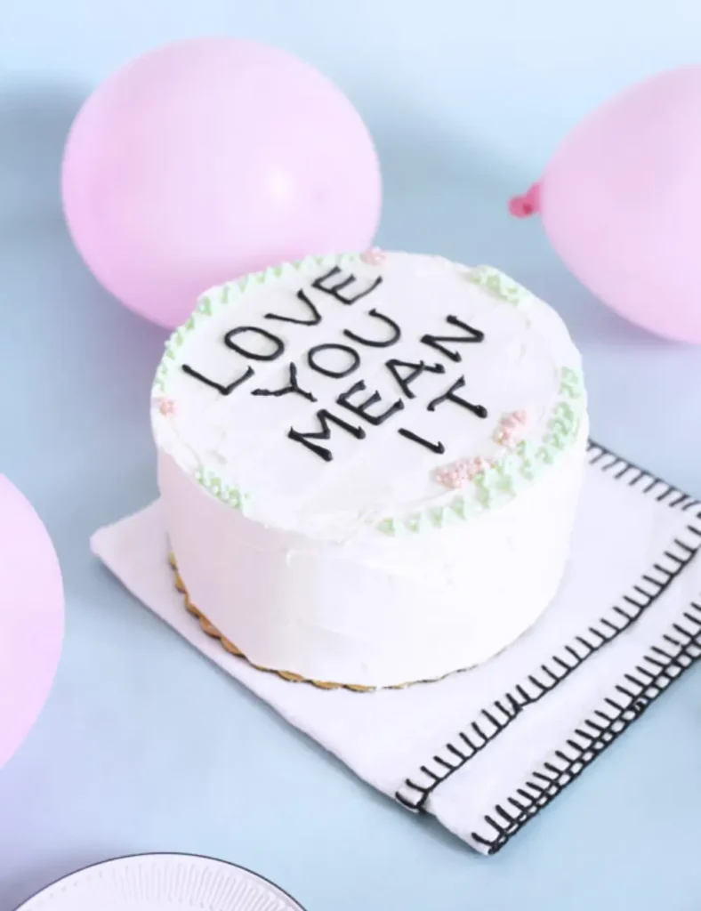 Cross Stitch Cake. Valentine’s Day Cake Recipes