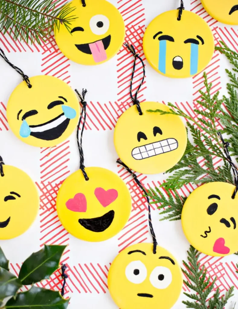 DIY Emoji Ornaments