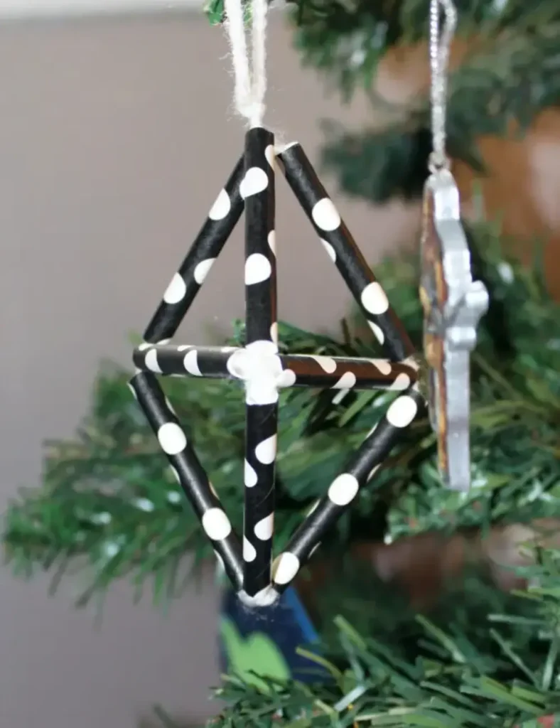 DIY Geometric Christmas Ornaments