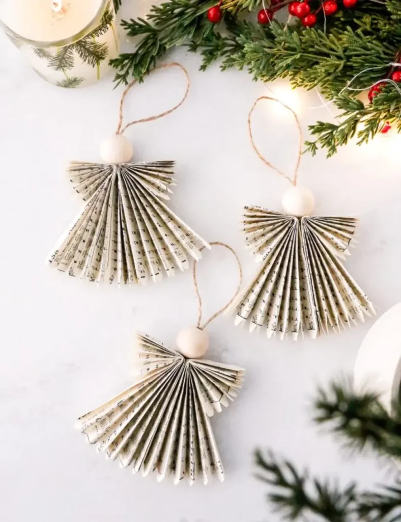 DIY Music Paper Christmas Angels