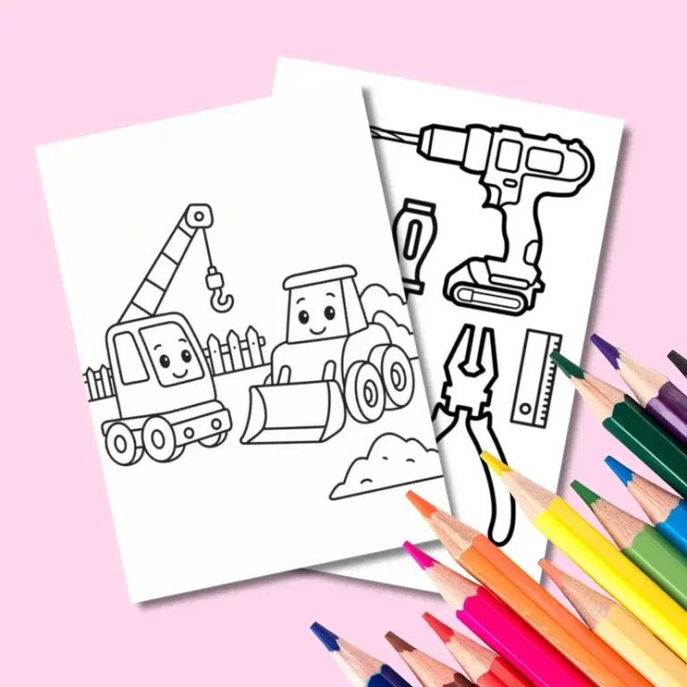Free Construction Coloring Pages
