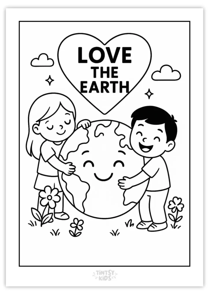 Free Earth Day Coloring Page