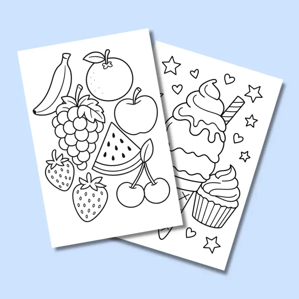 Free Food & Treats Coloring Pages