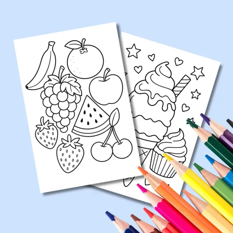 food and treats coloring pages