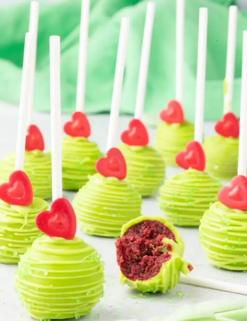 Grinch Cake Pops