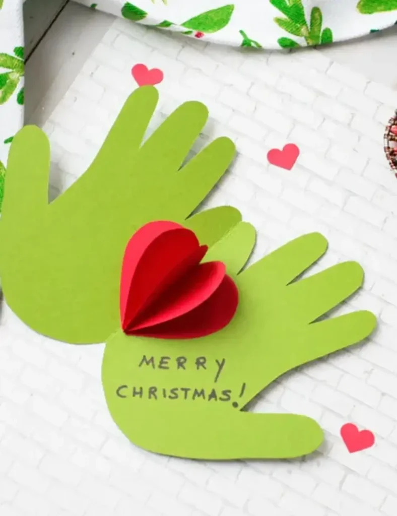 Handprint Grinch Card
