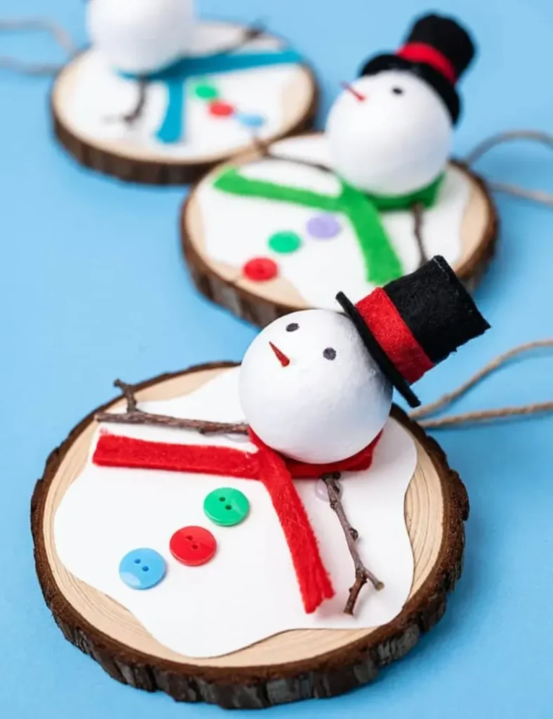 Melting Snowman Craft. winter crafts for kids