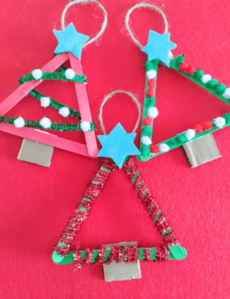 Popsicle Stick Christmas Tree Craft