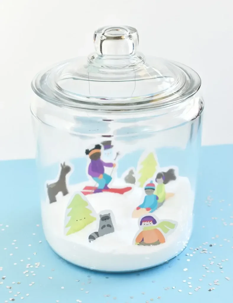 Printable Snow Scene Terrarium