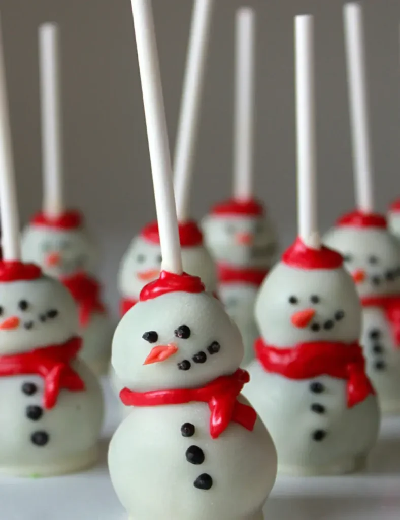 Snowman Cake Pops. Christmas Cake Pop Recipes