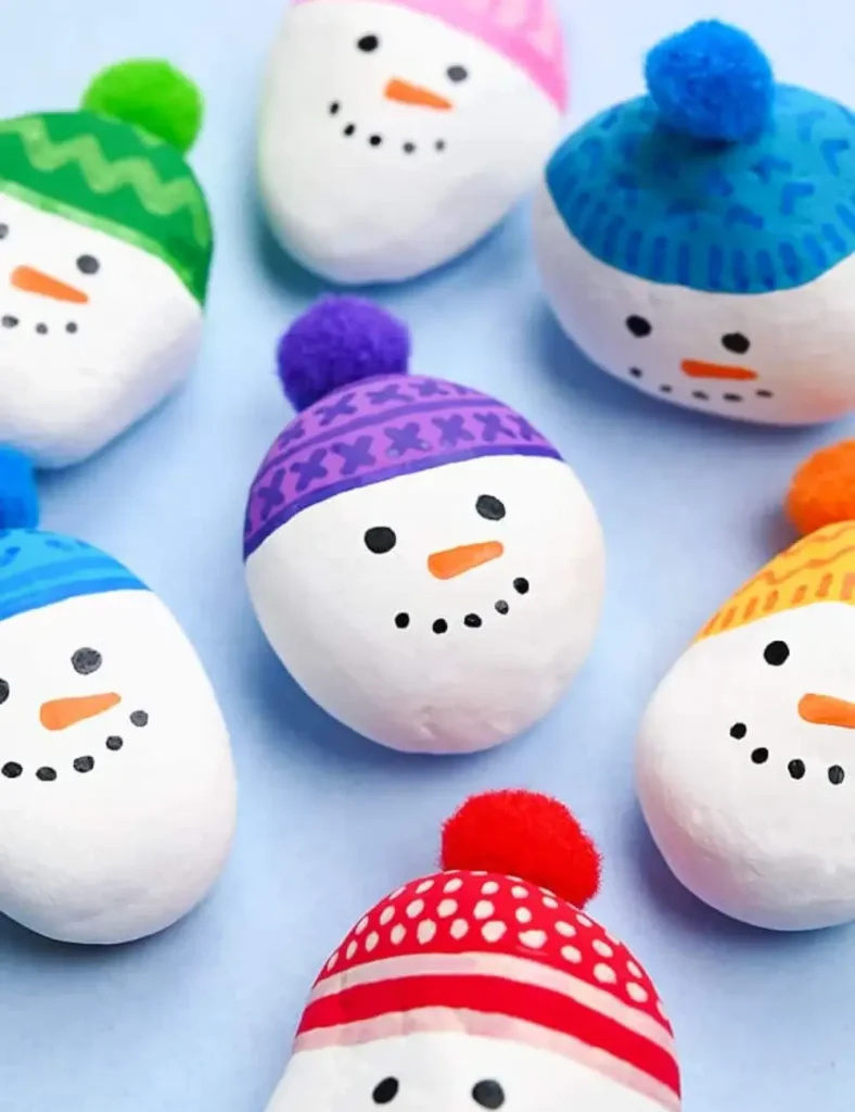 Snowman Painted Rocks
