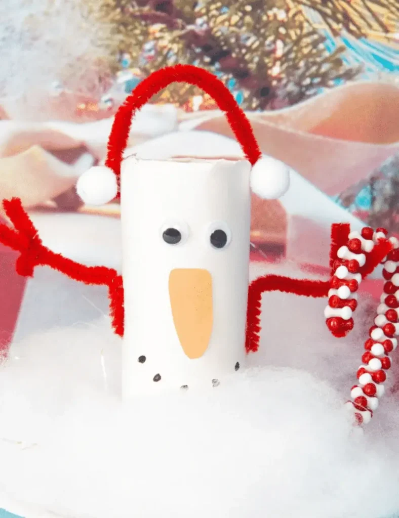 Toilet Paper Roll Snowman