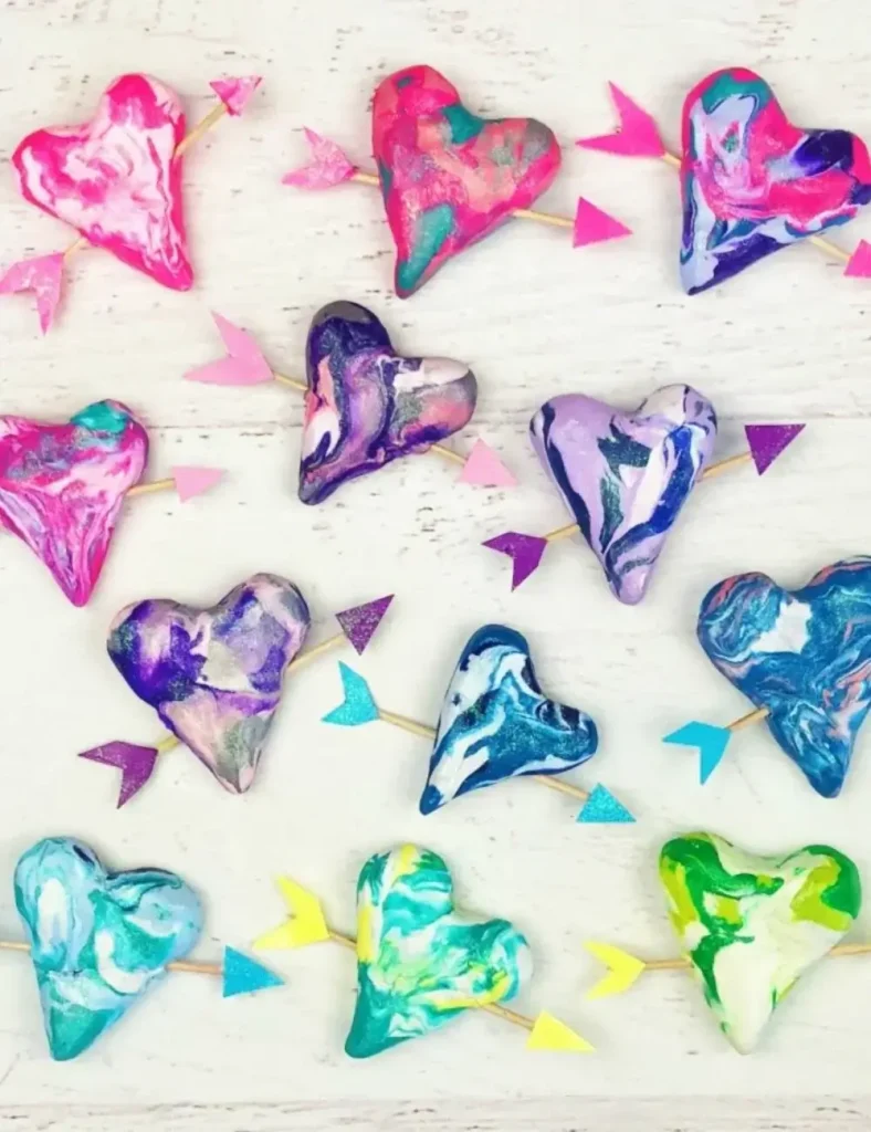 Valentine’s Day Craft – Polymer Clay Hearts