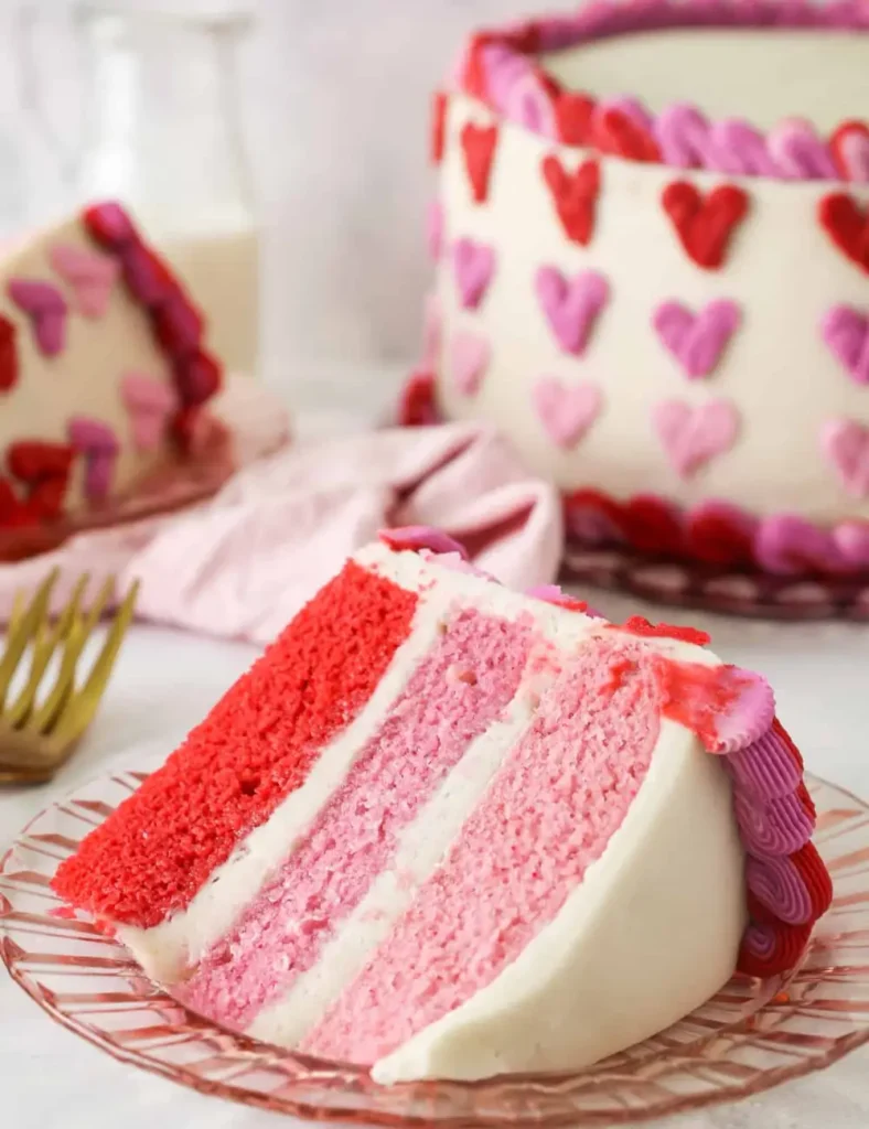 Valentine’s Day Ombre Cake