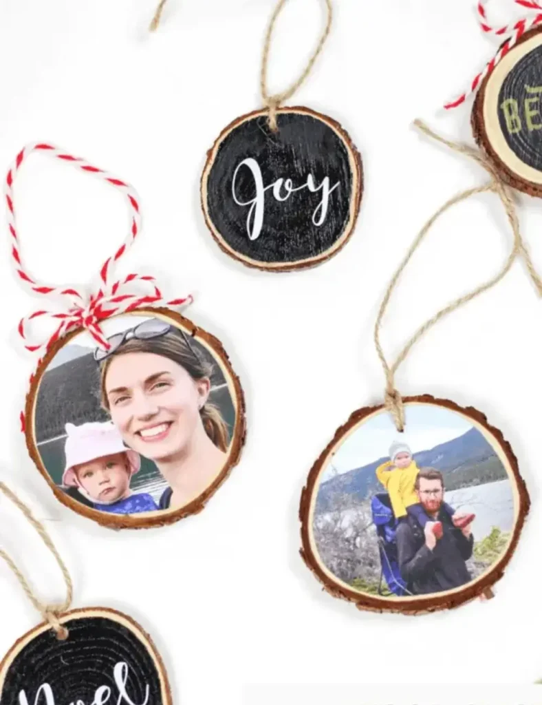 Wood Slice Christmas Ornaments