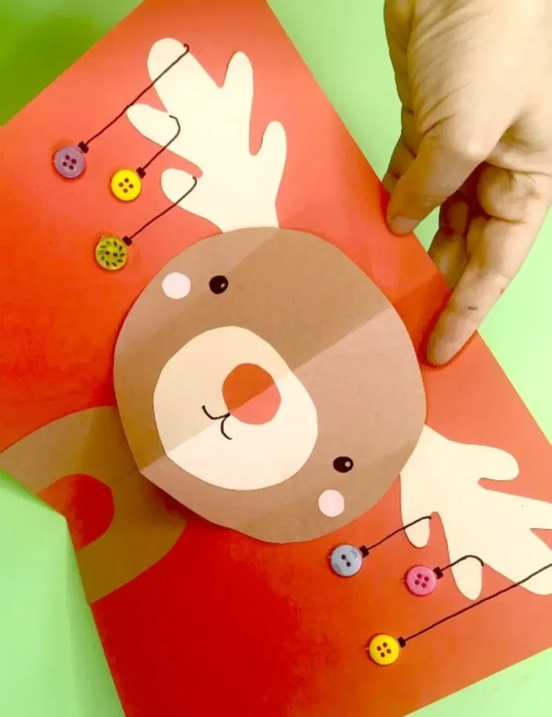 pop up Reindeer Card. DIY Christmas Cards