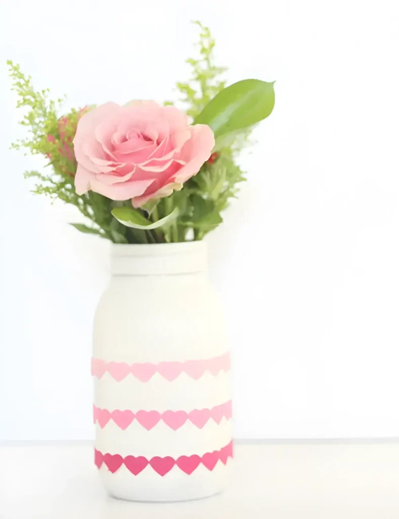 Ombre Hearts Mason Jars