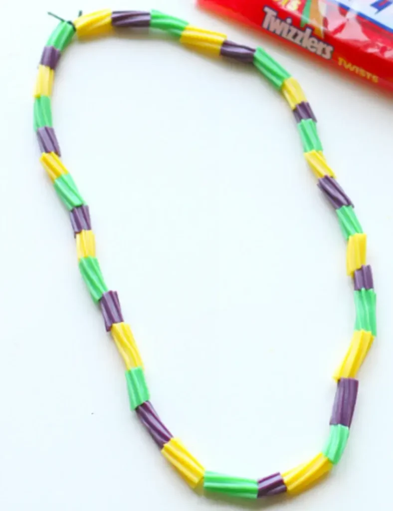 Twizzlers Mardi Gras Bead Necklaces