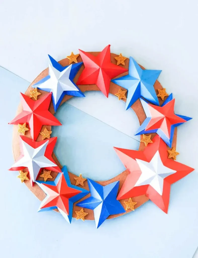 4th of July Star Wreath Paper Craft