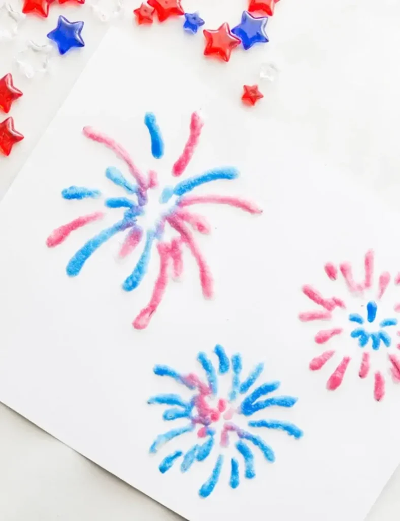 Salt Painted Fireworks